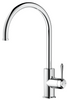 Mica Heritage Gooseneck Sink Mixer in polished chrome with a curved spout and lever handle.