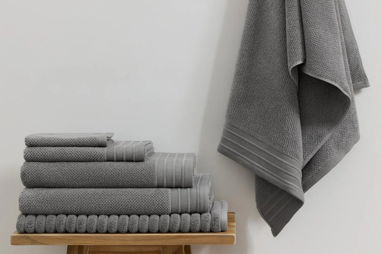 Pure Cotton Bath Sheet - Jacquard, Grey