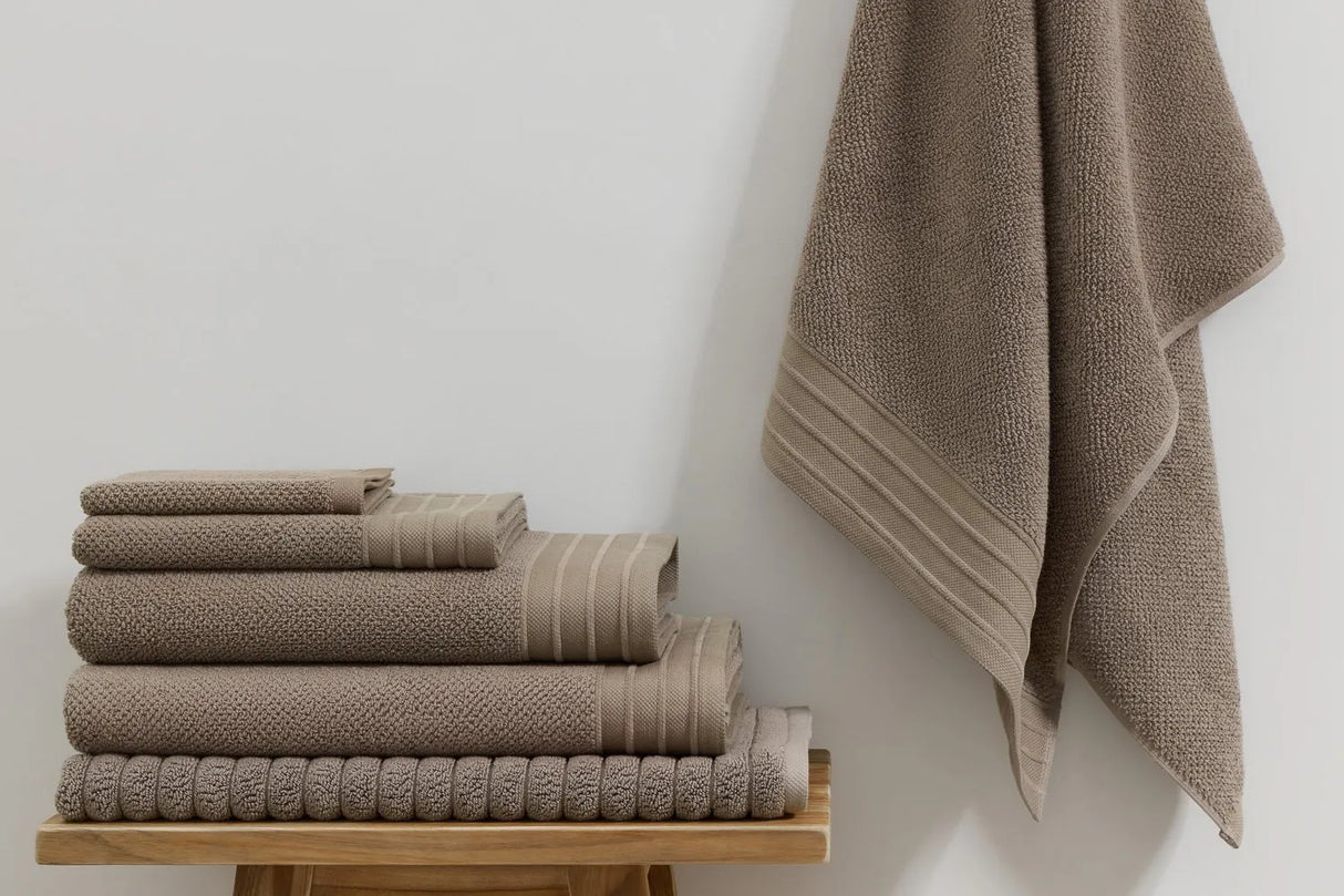 Pure Cotton Bath Sheet - Jacquard, Mocha
