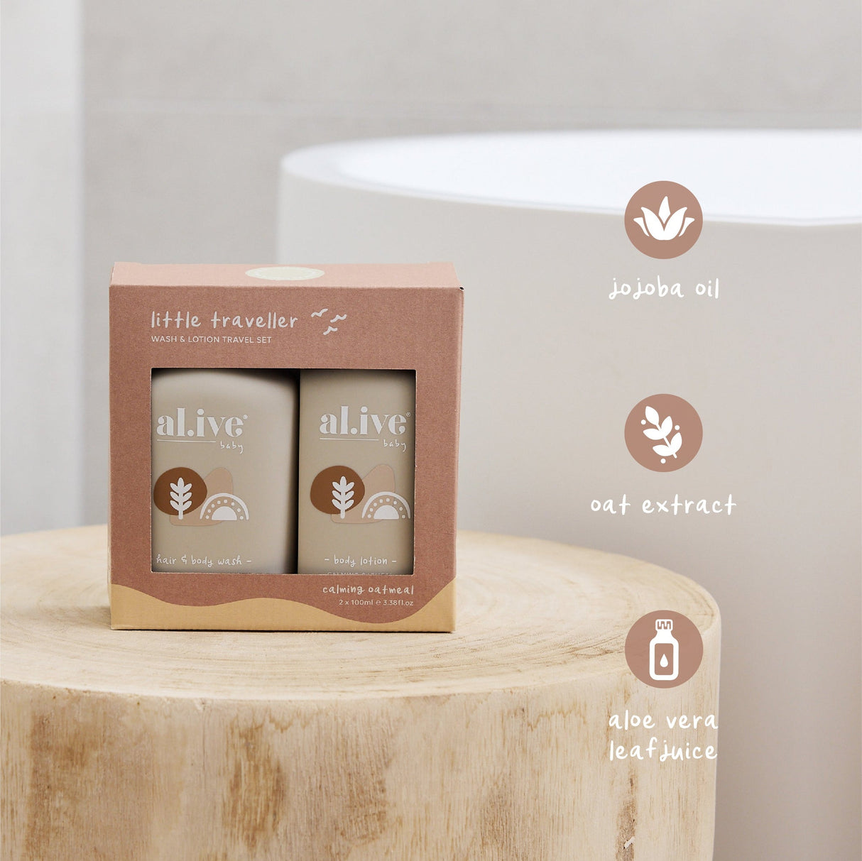 Wash & Lotion Travel Pack - Little Traveller Calming Oatmeal