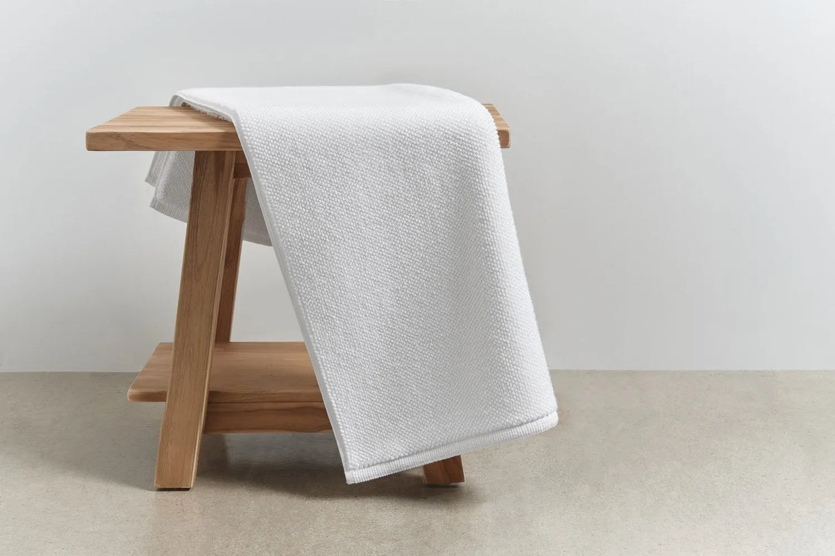 Micro Cotton Long Bath Mat, White