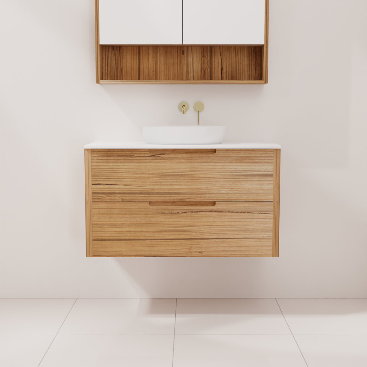 Avila - 900mm Messmate Timber Vanity