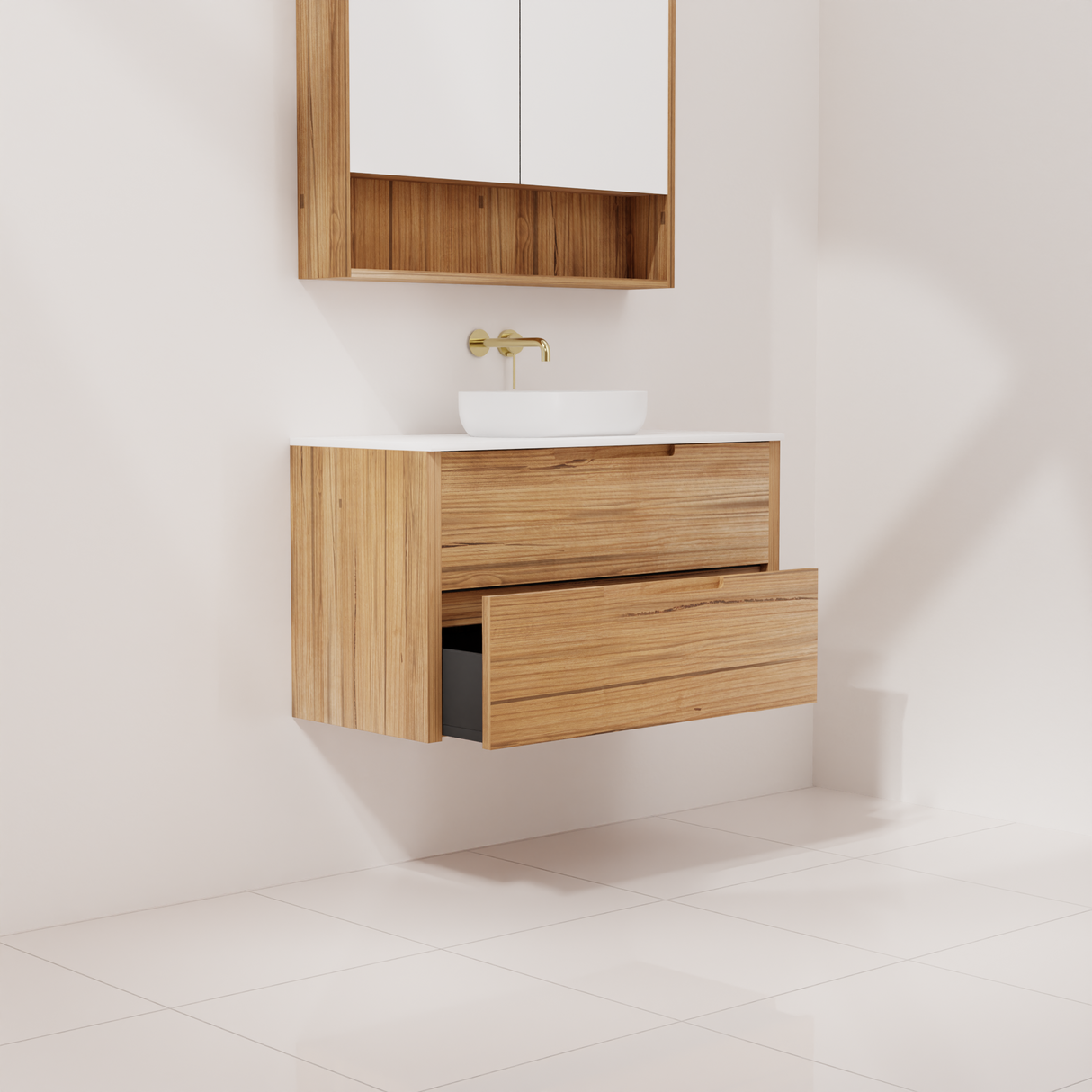Avila - 900mm Messmate Timber Vanity