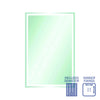 Ablaze - Sierra Rectangle Polished Edge Mirror with Sandblasted Border - 1200x800mm with Hangers and Demister
