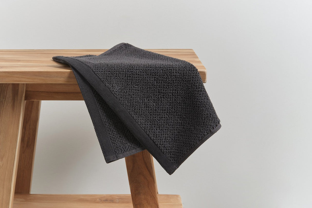 Pure Cotton Face Washer - Jacquard, Charcoal