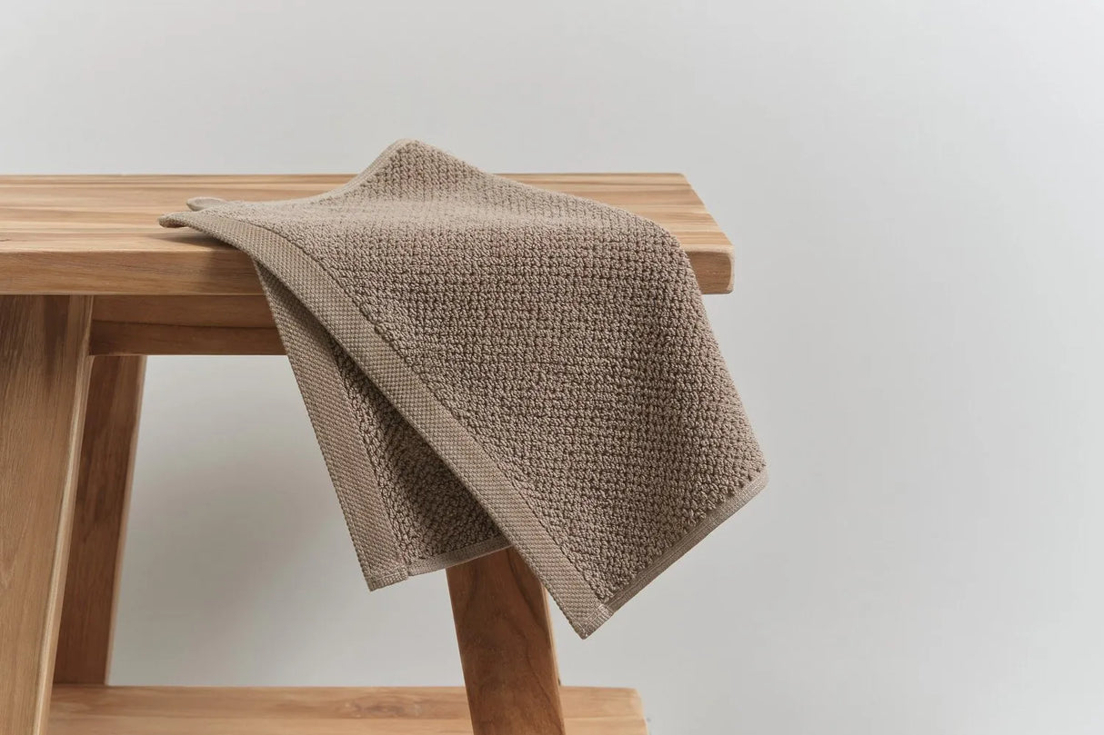 Pure Cotton Face Washer - Jacquard, Mocha