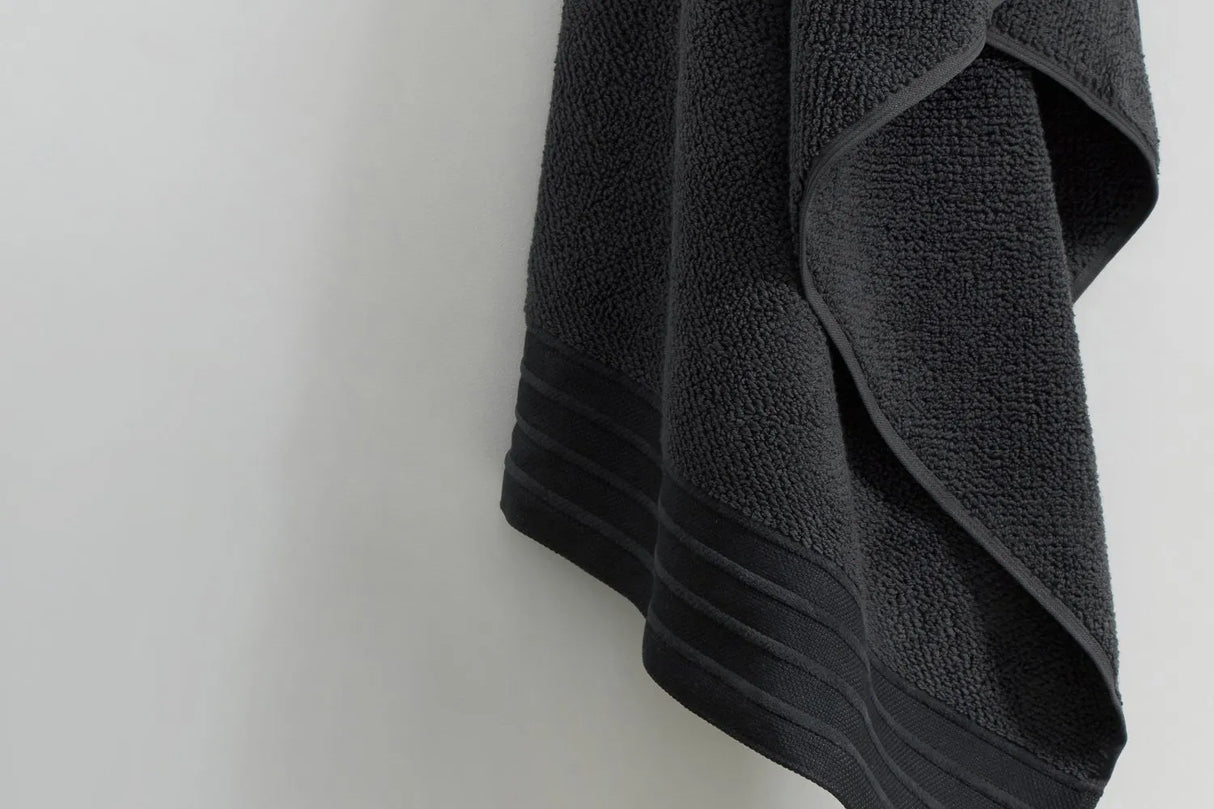 Pure Cotton Hand Towel - Jacquard, Charcoal