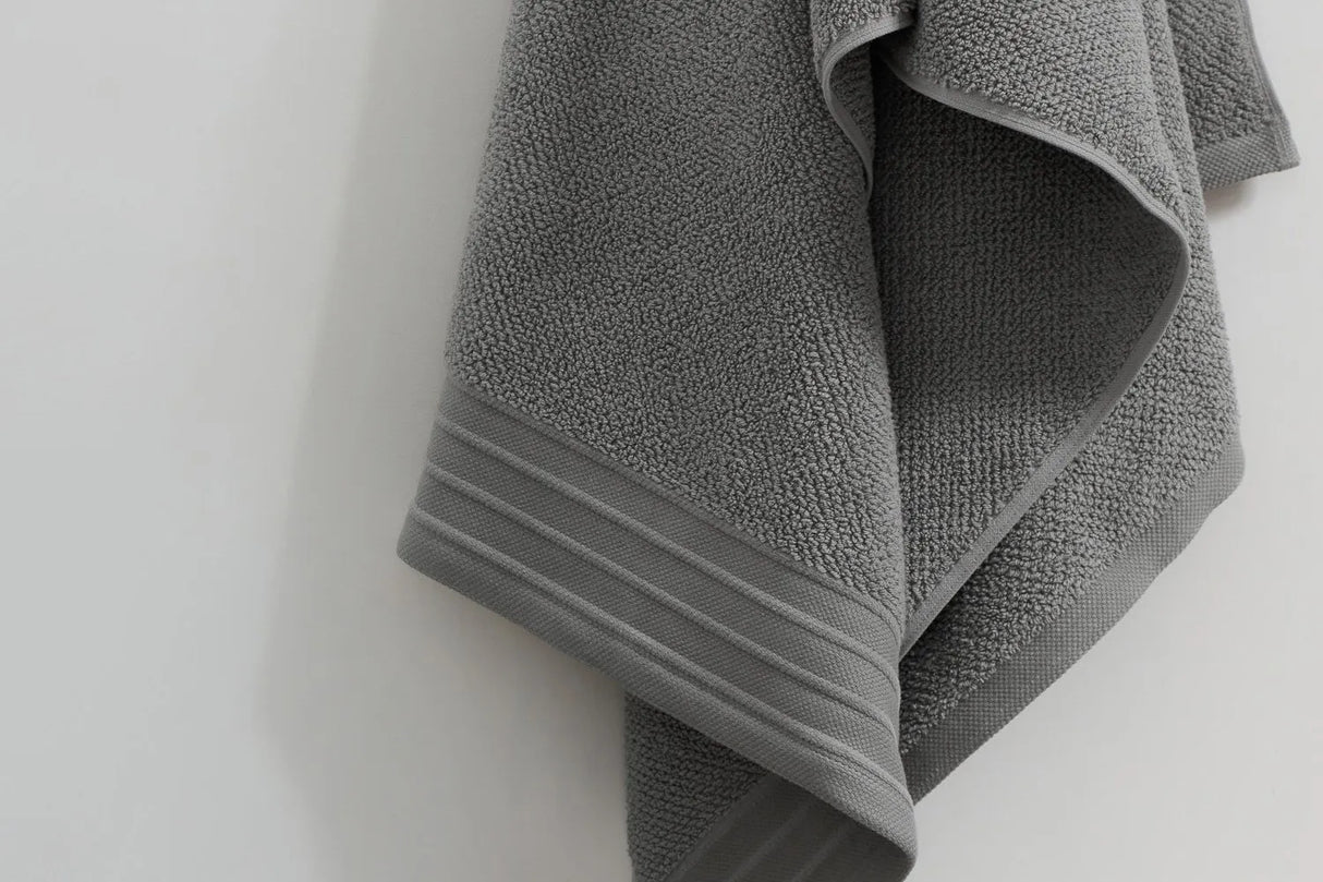 Pure Cotton Hand Towel - Jacquard, Grey