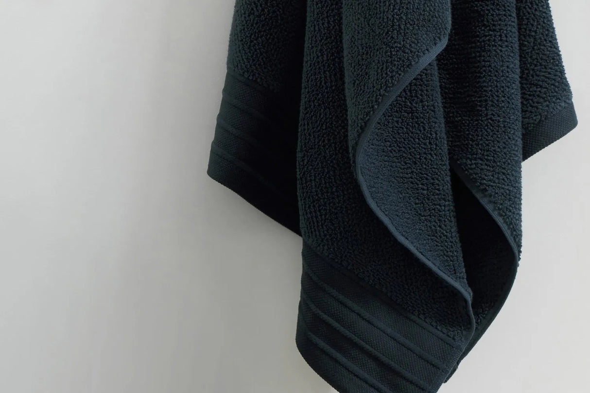 Pure Cotton Hand Towel - Jacquard, Ink