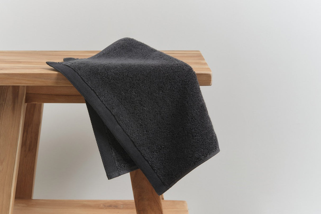 Pure Cotton Face Washer - Luxe, Charcoal