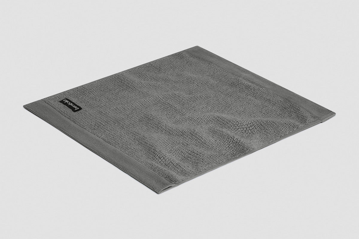 Pure Cotton Face Washer - Rib, Charcoal