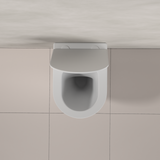 Icarus - Matte White Rimless Wall Hung Pan w Soft-Close Seat