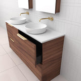Celeste Duo - 1500mm Walnut Freestanding Vanity