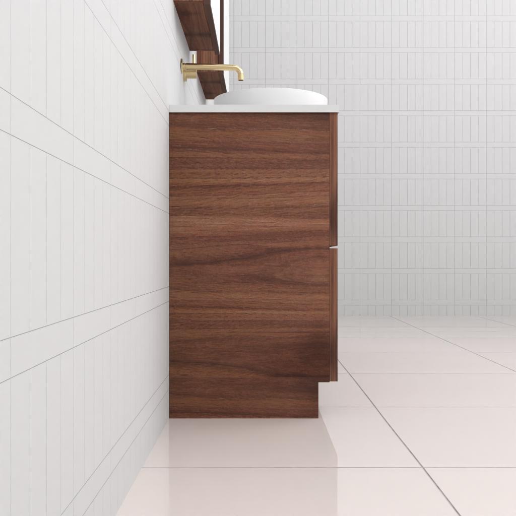Celeste Duo - 1500mm Walnut Freestanding Vanity