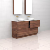 Celeste Duo - 1500mm Walnut Freestanding Vanity