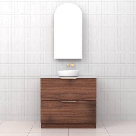 Celeste Duo - 900mm Walnut Freestanding Vanity