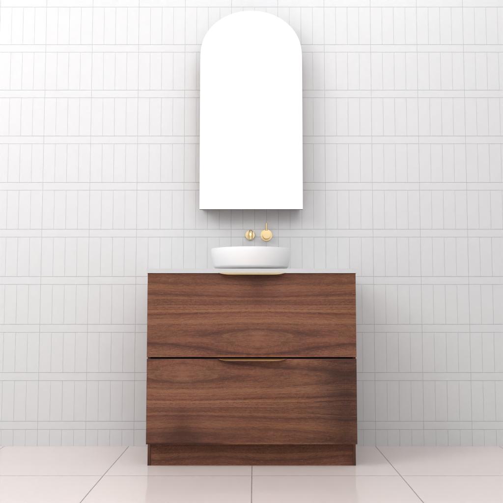 Celeste Duo - 900mm Walnut Freestanding Vanity