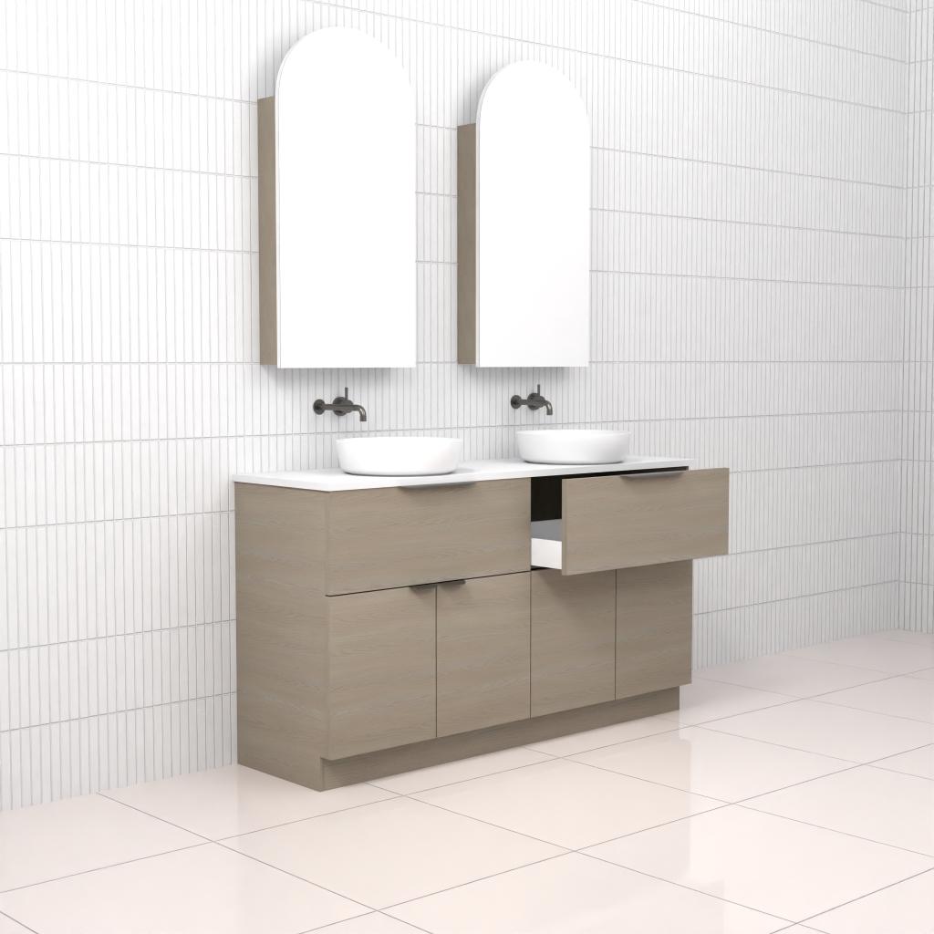 Marlee - 1500mm Smoked Ash Freestanding Vanity