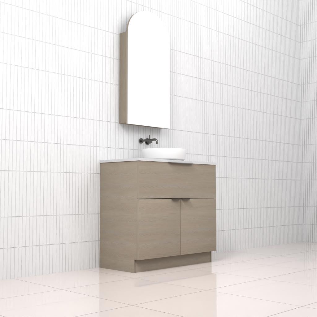 Marlee - 900mm Smoked Ash Freestanding Vanity