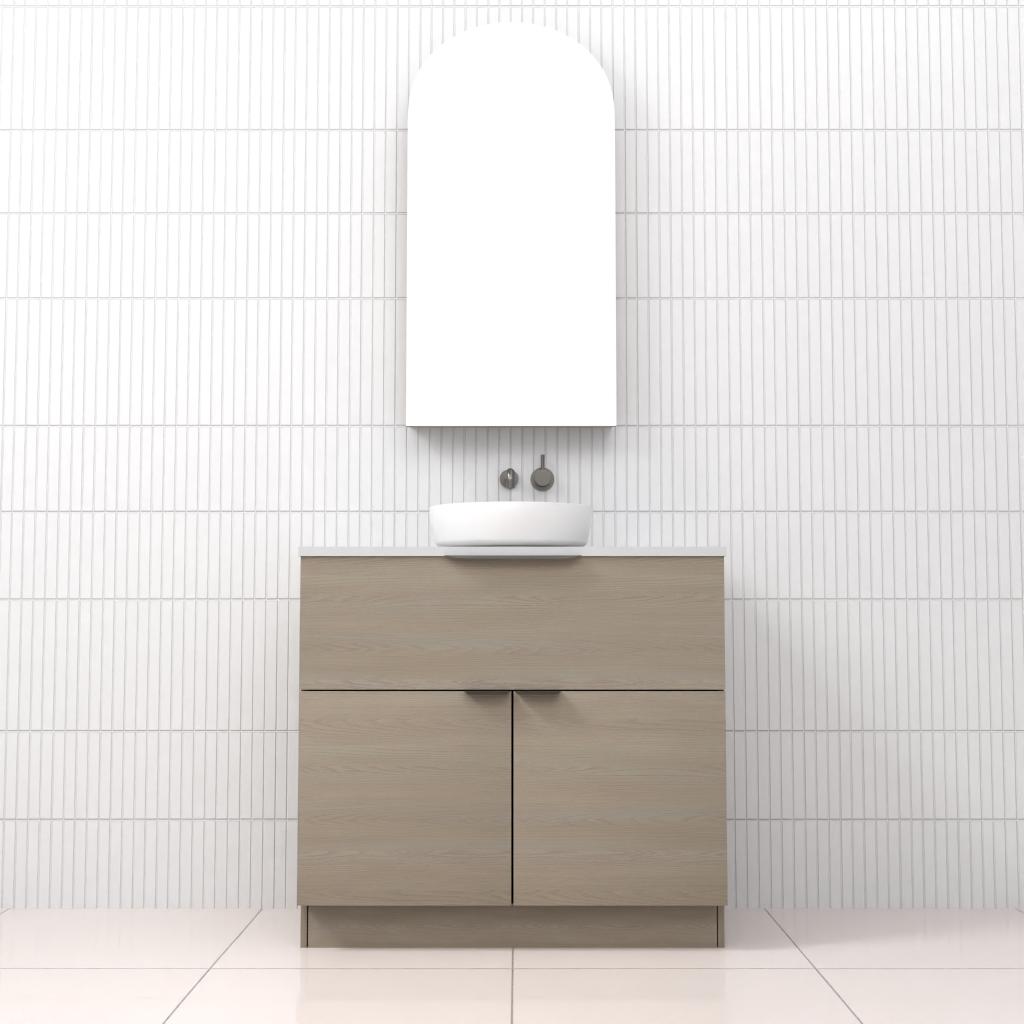 Marlee - 900mm Smoked Ash Freestanding Vanity