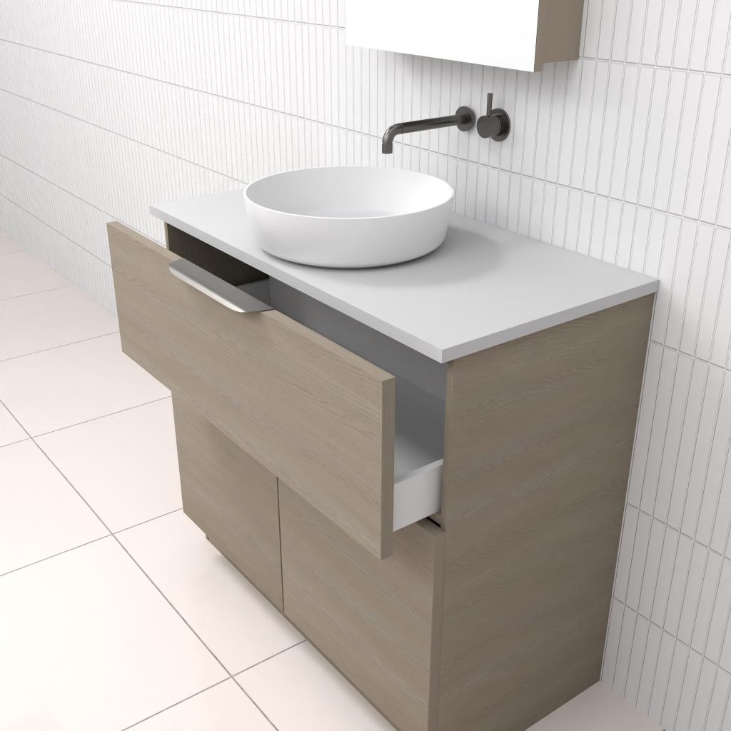 Marlee - 900mm Smoked Ash Freestanding Vanity