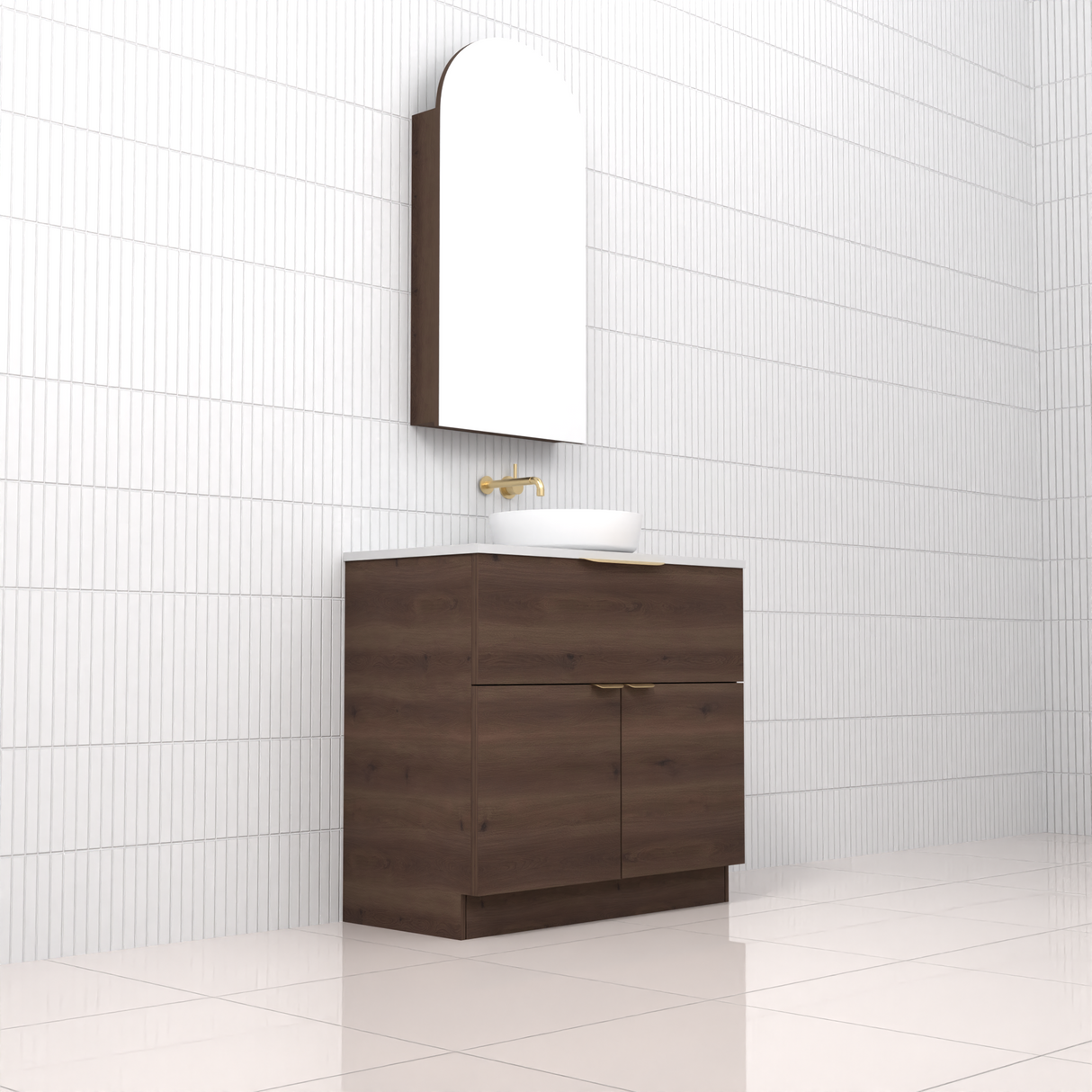 Marlee - 900mm Chestnut Freestanding Vanity