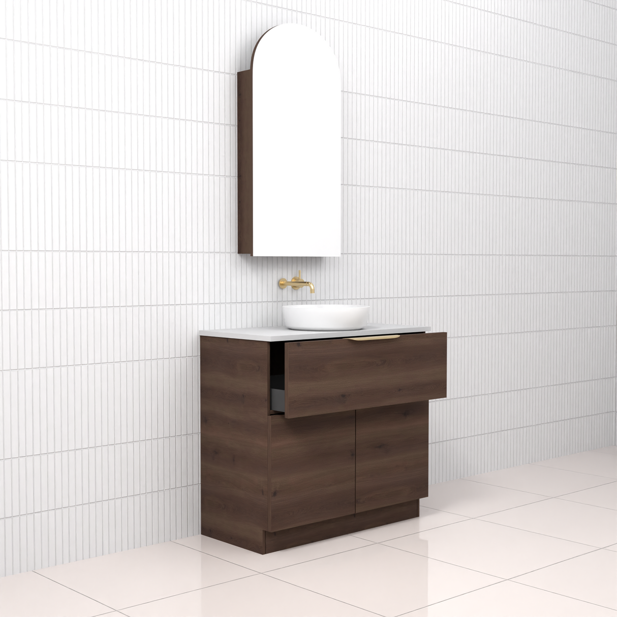 Marlee - 900mm Chestnut Freestanding Vanity