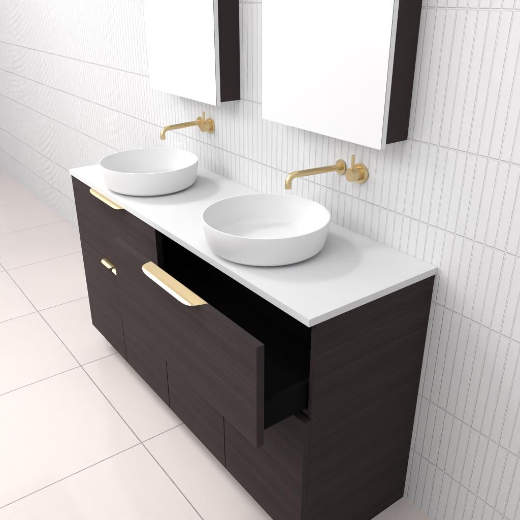 Marlee - 1500mm Espresso Oak Freestanding Vanity