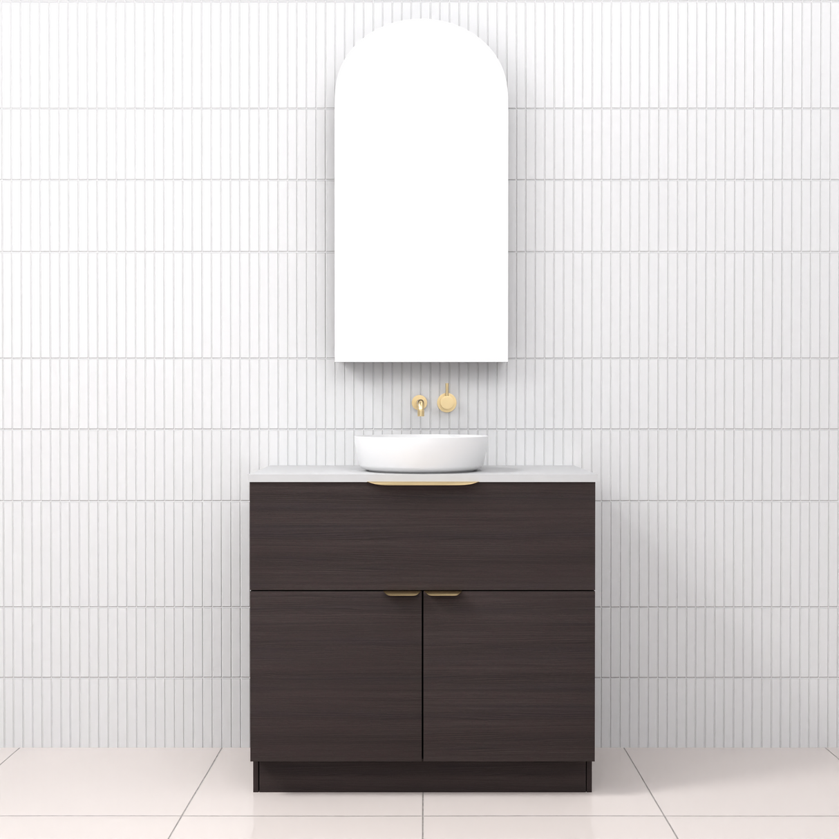 Marlee - 900mm Espresso Oak Freestanding Vanity