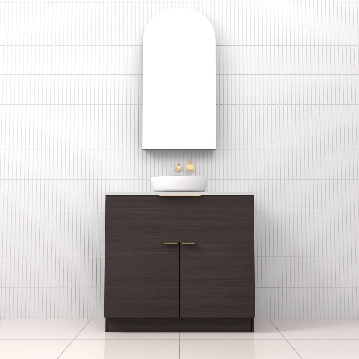 Marlee - 900mm Espresso Oak Freestanding Vanity