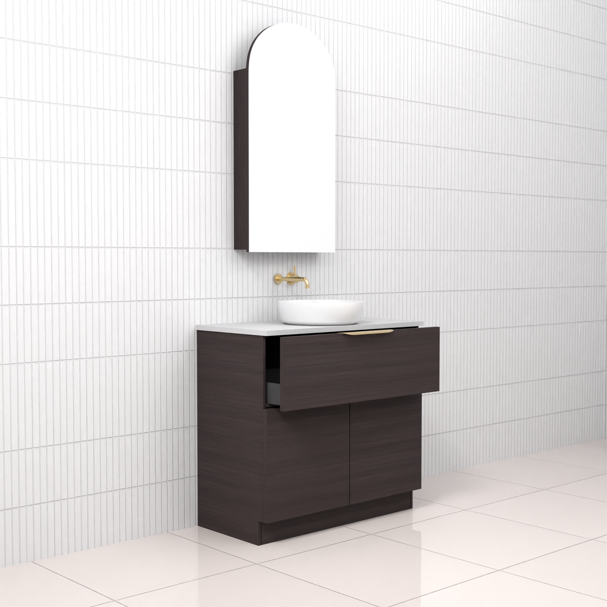 Marlee - 900mm Espresso Oak Freestanding Vanity