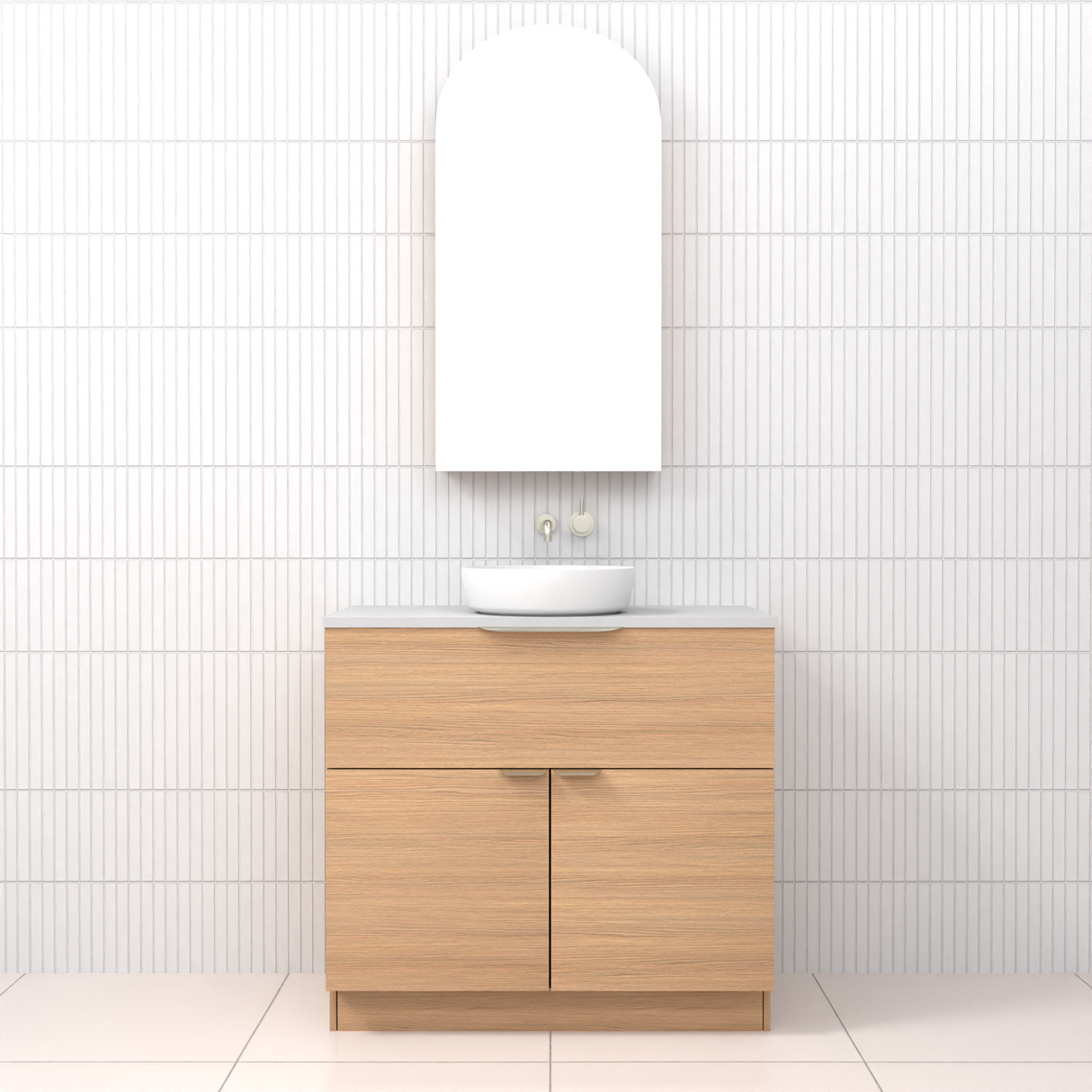 Marlee - 900mm Nordic Oak Freestanding Vanity