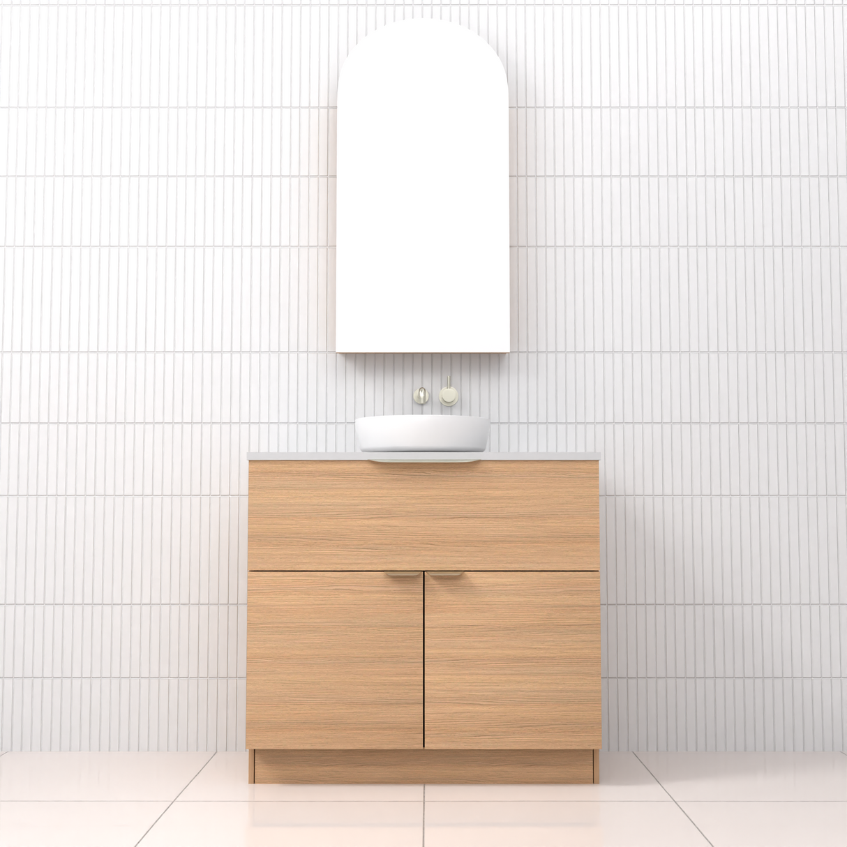 Marlee - 900mm Nordic Oak Freestanding Vanity