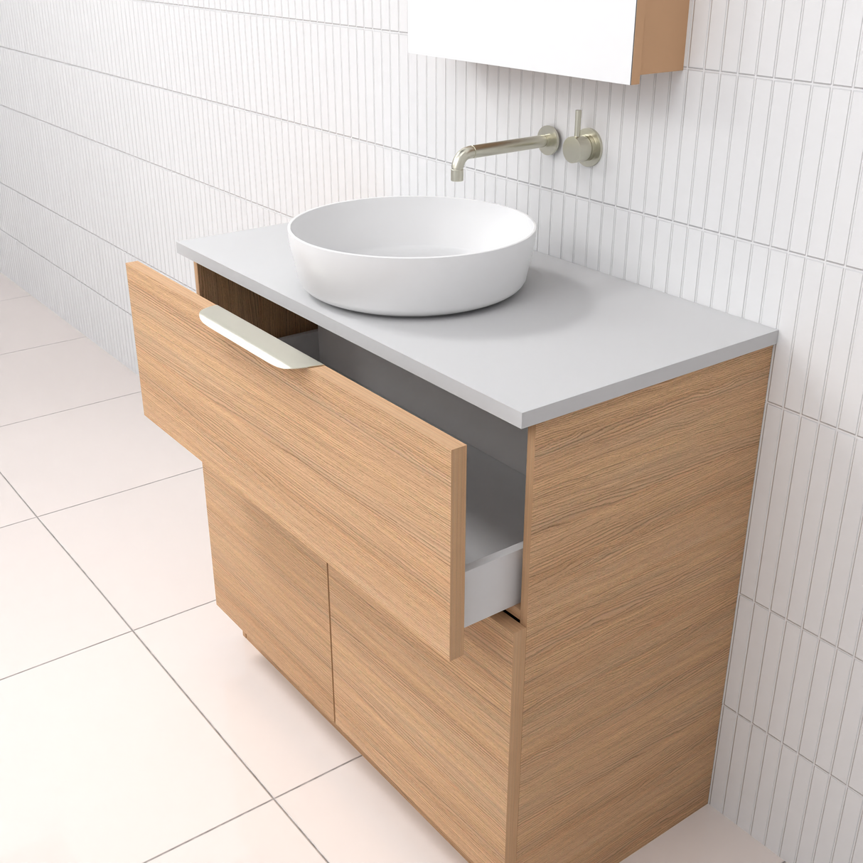 Marlee - 900mm Nordic Oak Freestanding Vanity