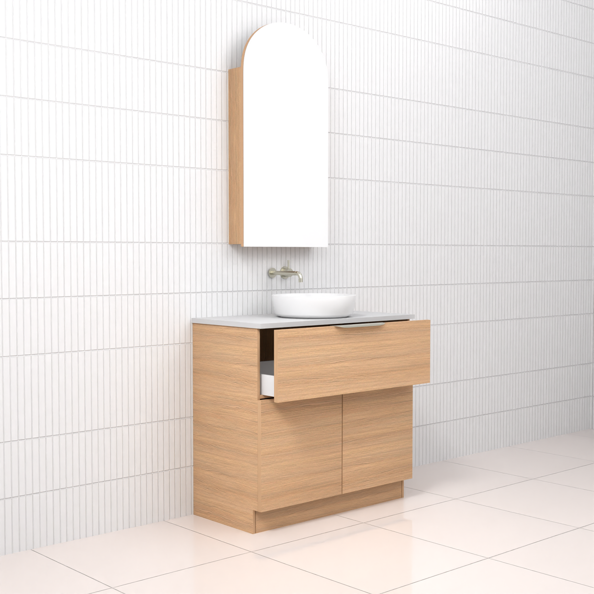 Marlee - 900mm Nordic Oak Freestanding Vanity