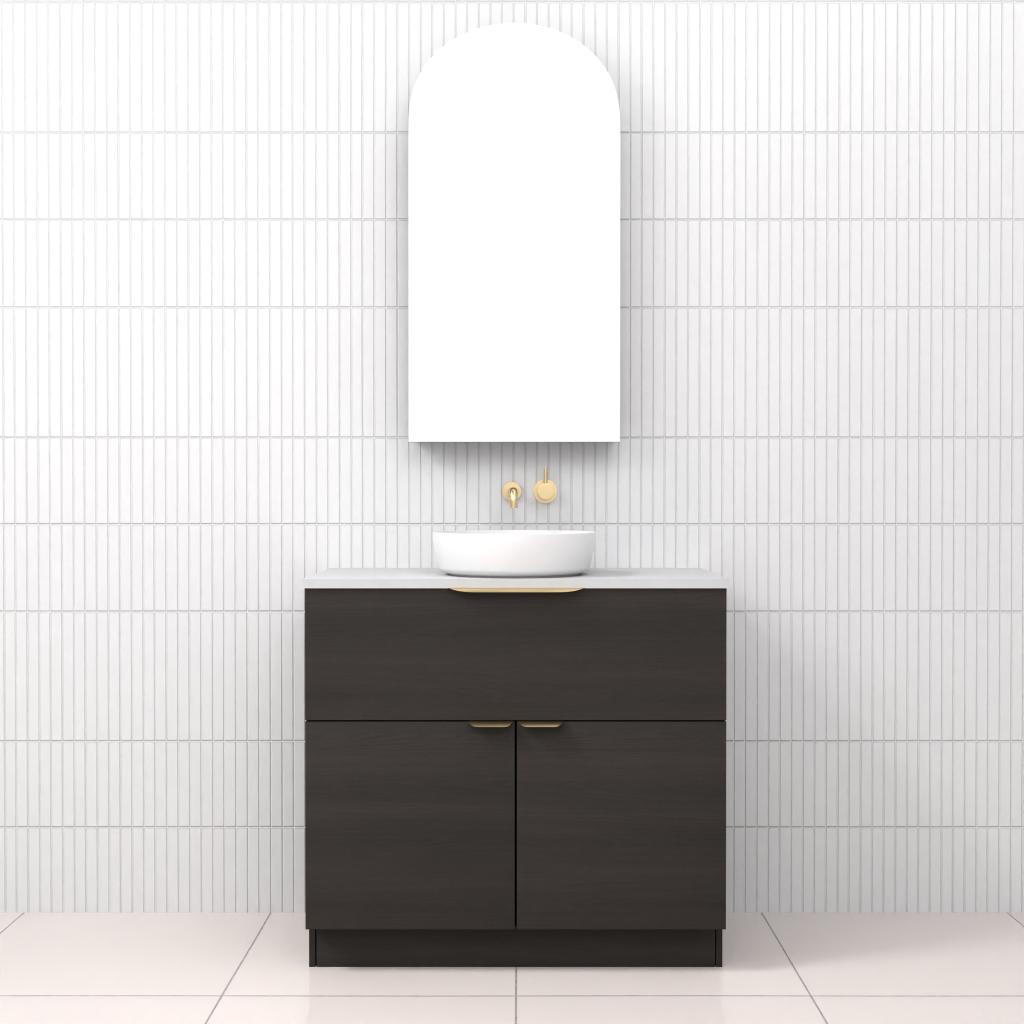 Marlee - 900mm Smoked Onyx Freestanding Vanity