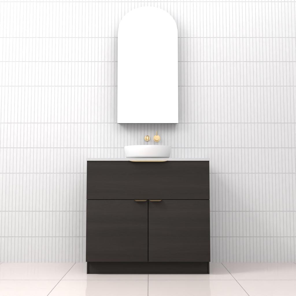 Marlee - 900mm Smoked Onyx Freestanding Vanity