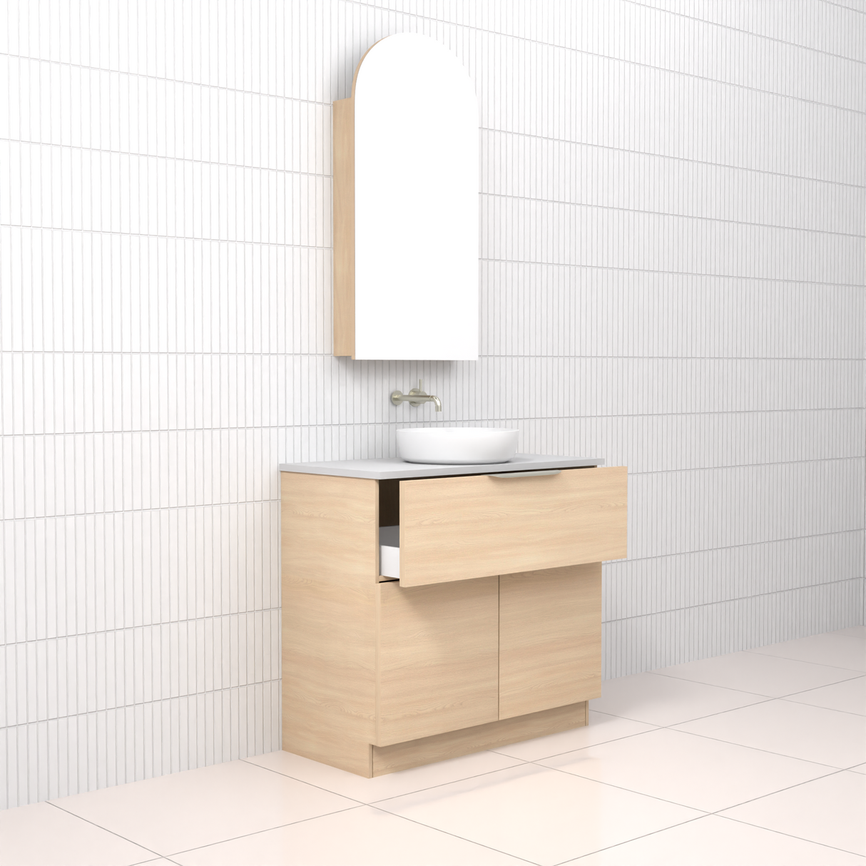Marlee - 900mm Vero Oak Freestanding Vanity