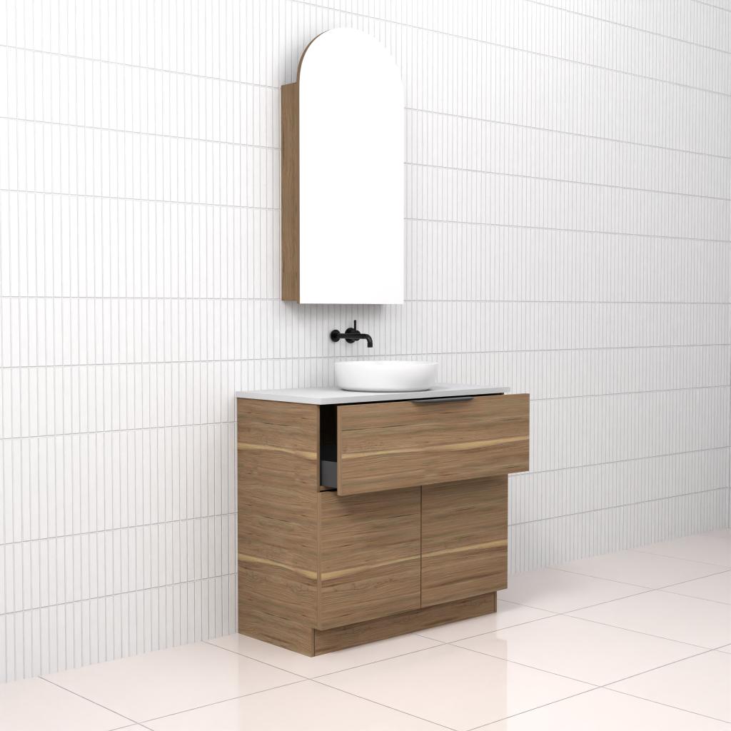 Marlee - 900mm Tuscan Oak Freestanding Vanity