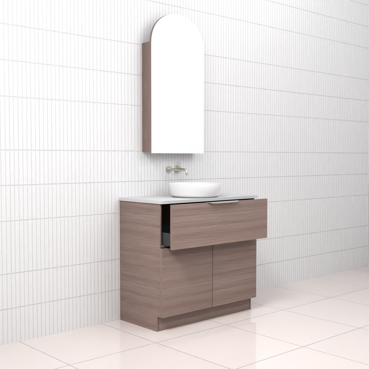 Marlee - 900mm Urban Oak Freestanding Vanity