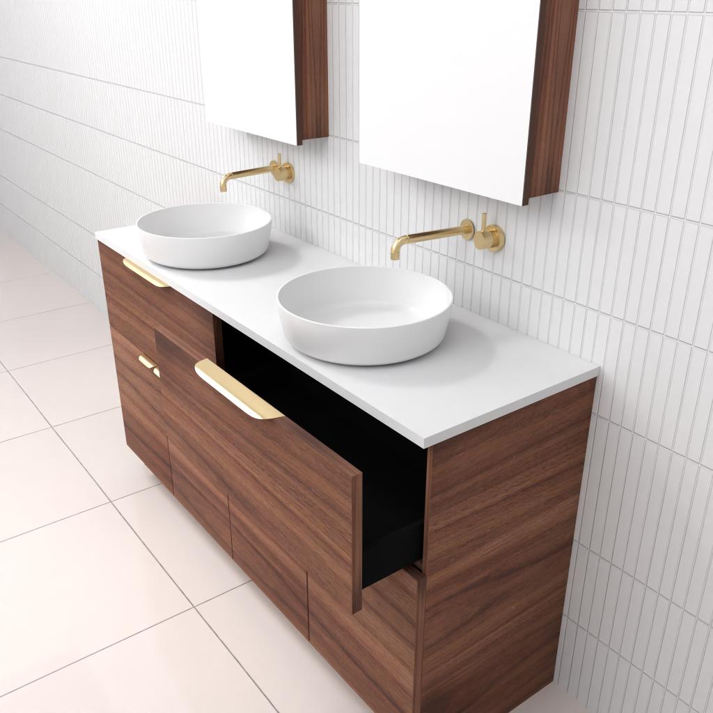 Marlee - 1500mm Walnut Freestanding Vanity