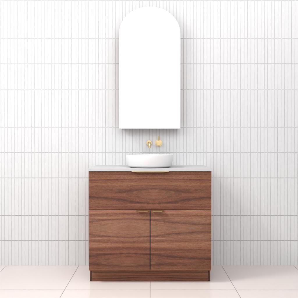 Marlee - 900mm Walnut Freestanding Vanity