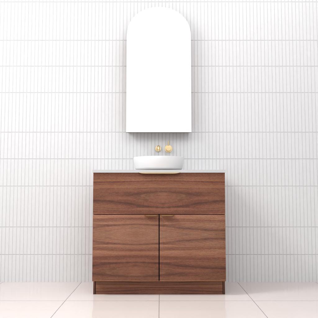 Marlee - 900mm Walnut Freestanding Vanity