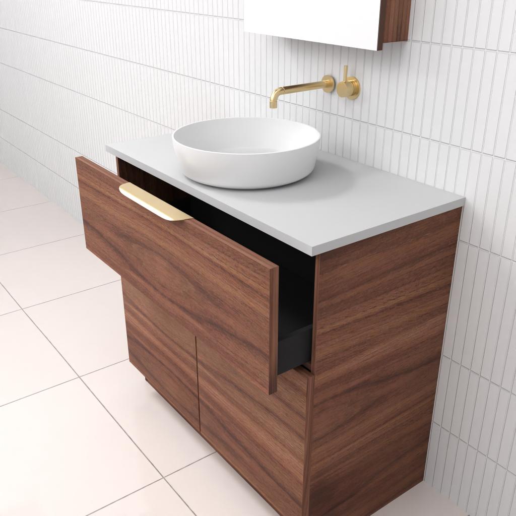Marlee - 900mm Walnut Freestanding Vanity