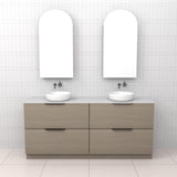 Celeste Duo - 1800mm Smoked Ash Freestanding Vanity