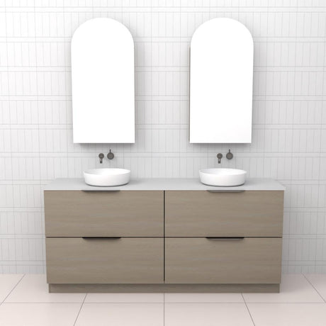 Celeste Duo - 1800mm Smoked Ash Freestanding Vanity
