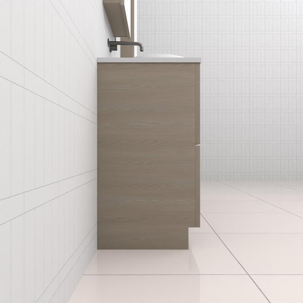 Celeste Duo - 1800mm Smoked Ash Freestanding Vanity