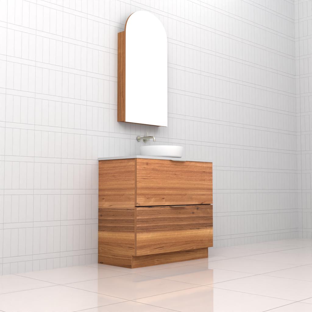 Celeste Duo - 900mm Blackbutt Freestanding Vanity