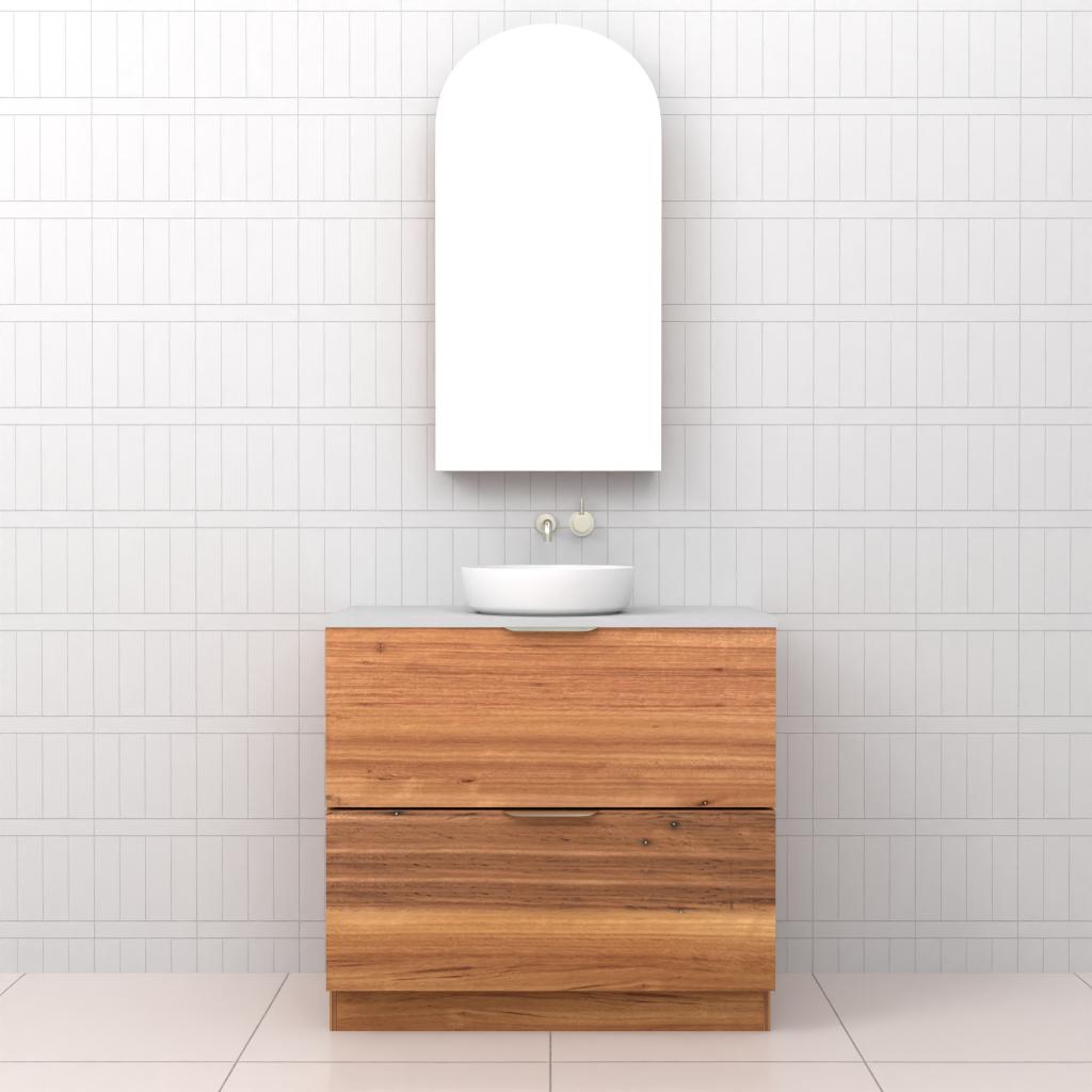 Celeste Duo - 900mm Blackbutt Freestanding Vanity