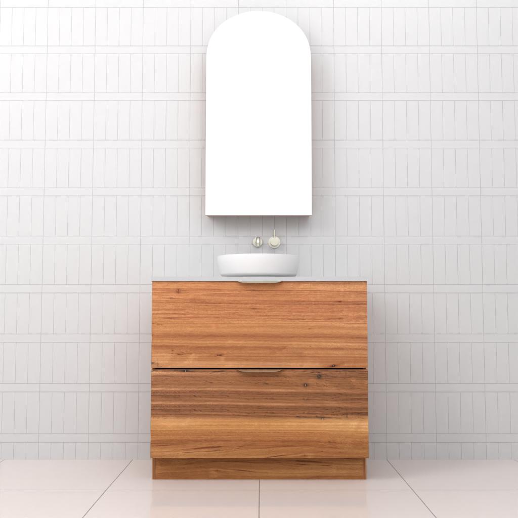 Celeste Duo - 900mm Blackbutt Freestanding Vanity